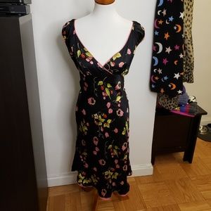 Rare, Sexy Silk Floral Betsey Johnson Dress